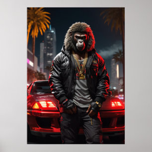 Cyberpunk Ape Poster