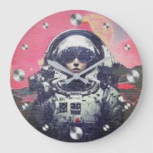 Cyberpunk Astronaut - Pink Neon Space