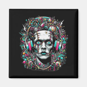 Cyberpunk Bride Of Frankenstein  Magnet