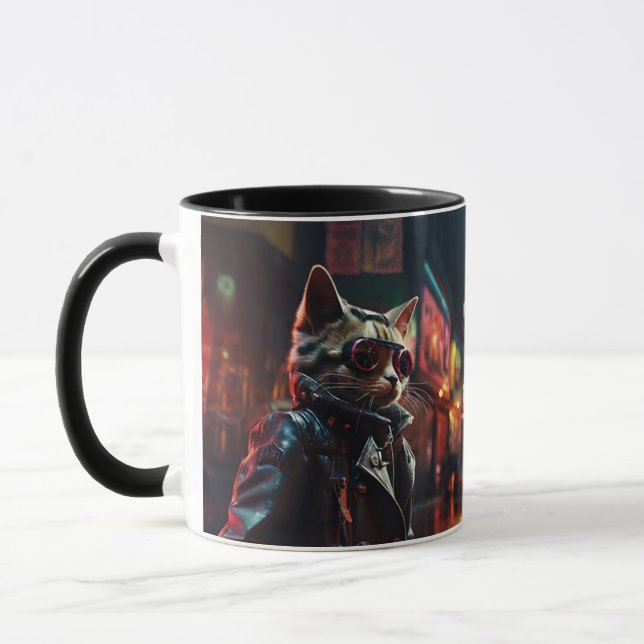 Cyberpunk Cats mug (Left)