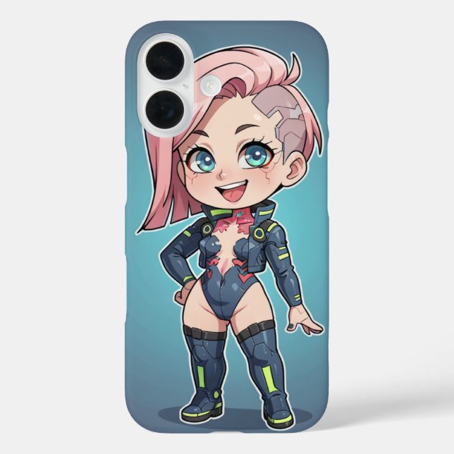 Cyberpunk Chibi Girl Case-Mate iPhone Case (Back)