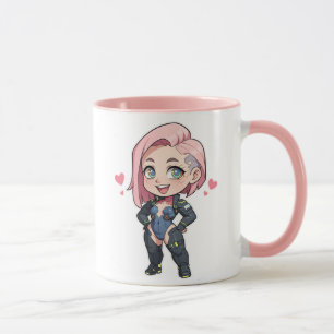 Cyberpunk Chibi Girl Mug