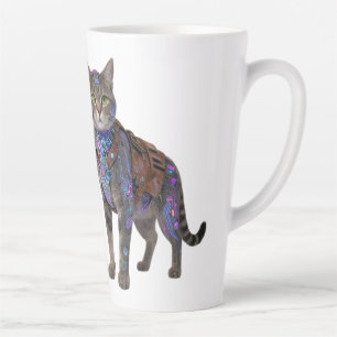 Cyberpunk Circuit Cat – Neon Tech Beast Latte Mug