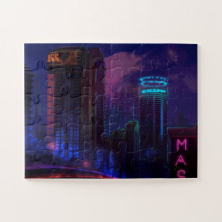 Cyberpunk City Inn Jigsaw Puzzle
