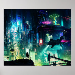 CYBERPUNK CITY POSTER