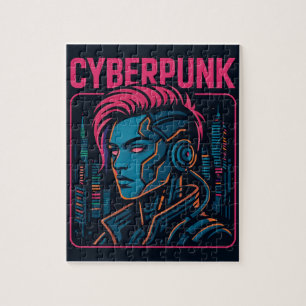 Cyberpunk Cityscape Puzzle – Futuristic Neon World