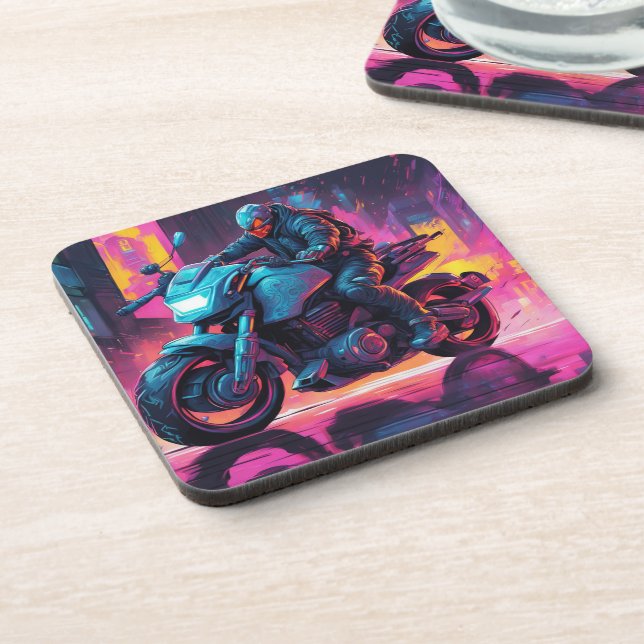 Cyberpunk- coasters with cork back - set of 6 (Left Side)