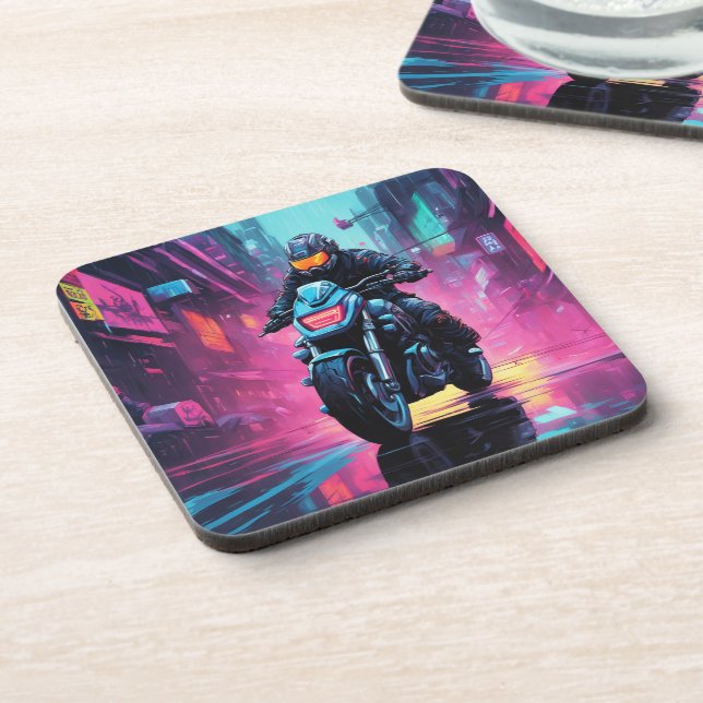 Cyberpunk- coasters with cork back - set of 6 (Left Side)
