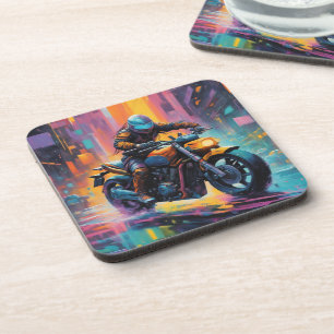 Cyberpunk- coasters with cork back - set of 6