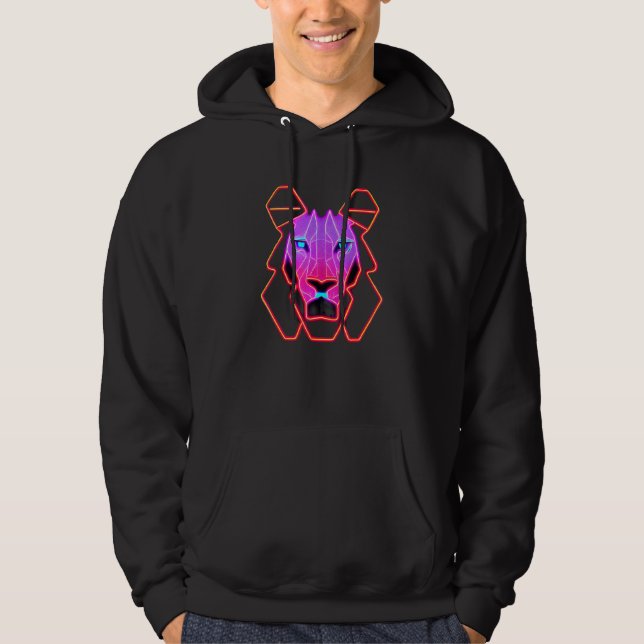 Cyberpunk Colorful Punk Leon Unique Pink Animal Mi Hoodie (Front)