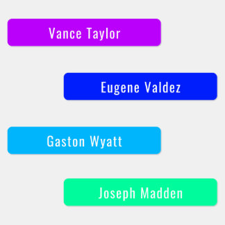 Cyberpunk Colour Palette Waterproof Name Labels