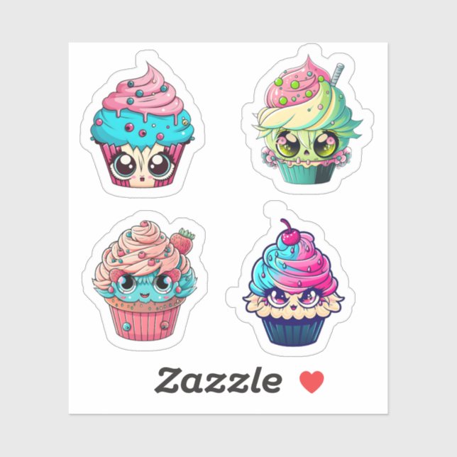 Cyberpunk Cupcakes Sticker Pack 2 (Sheet)