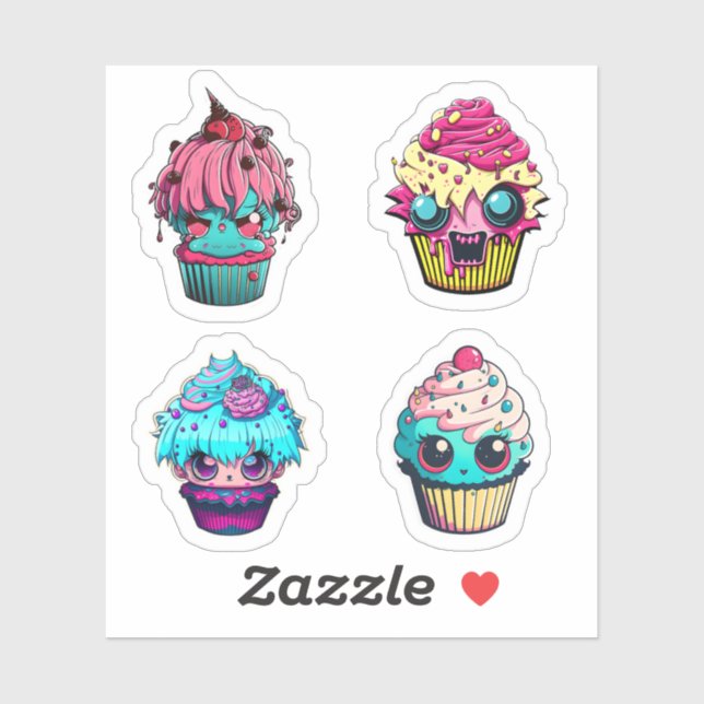 Cyberpunk Cupcakes Sticker Pack 3 (Sheet)