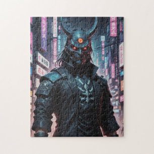 Cyberpunk Demon Samurai Jigsaw Puzzle