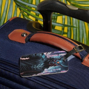 Cyberpunk Demon Samurai Luggage Tag