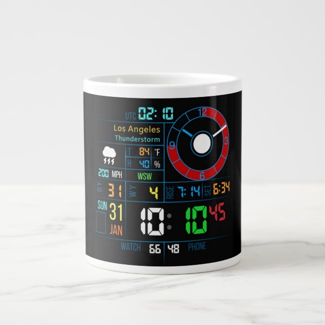 Cyberpunk Developer Interface Coffee Mug (Front)