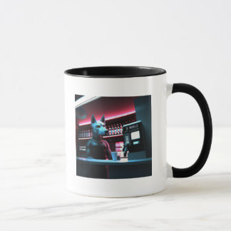 Cyberpunk Dog Barista AI Generated Art   Mug