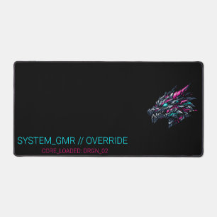 Cyberpunk Dragon Gaming Desk Mat