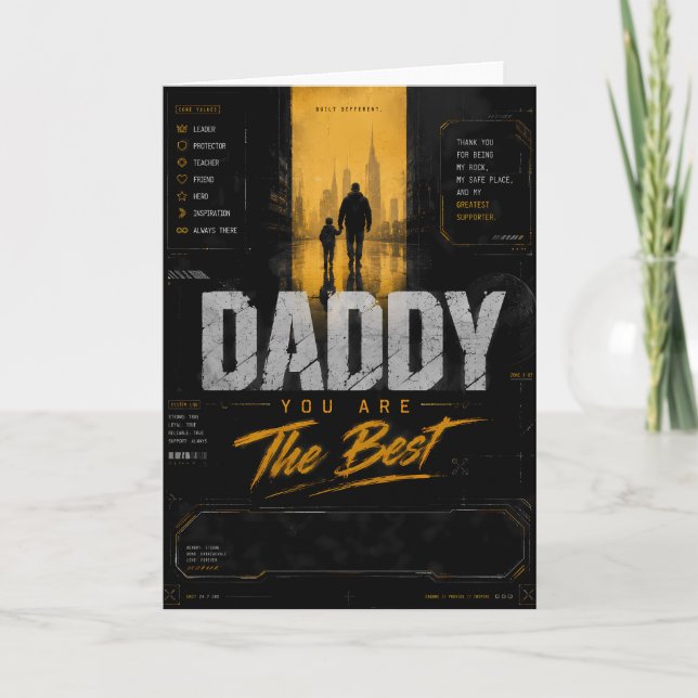 Cyberpunk Father’s Day Greeting Card (Front)
