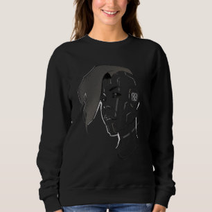 Cyberpunk Female Cyborg Robot Portrait Ai Sci Fi F Sweatshirt