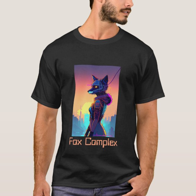 Cyberpunk Fox 2 T-Shirt (Front)
