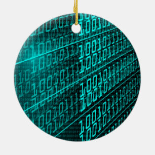Cyberpunk Futuristic Computer Technology Circuit Ceramic Tree Decoration