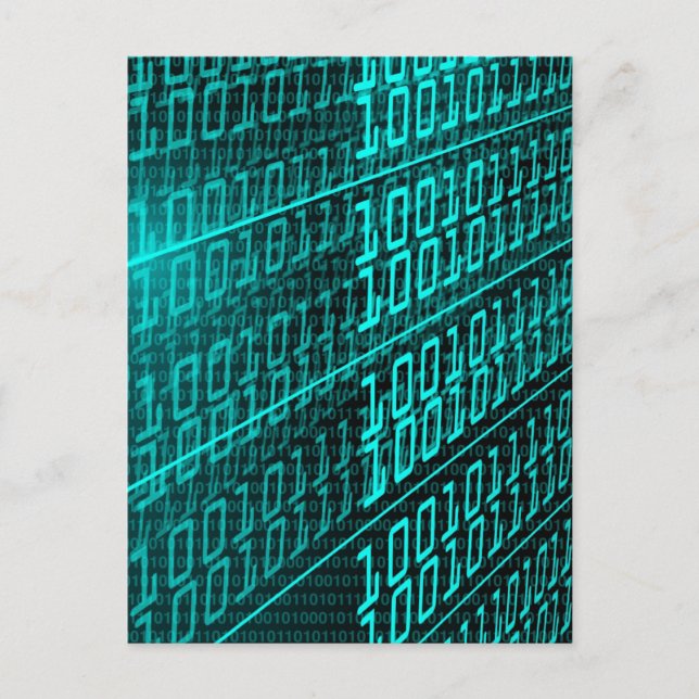 Cyberpunk Futuristic Computer Technology Circuit Postcard (Front)