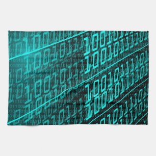 Cyberpunk Futuristic Computer Technology Circuit Tea Towel