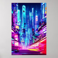 Cyberpunk Futuristic Neon City