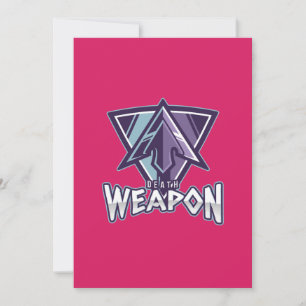 Cyberpunk Gaming Logo   Triangle Warrior Emblem Invitation