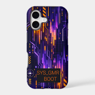 Cyberpunk Glitch Neon iPhone Case