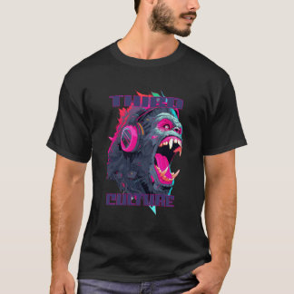 Cyberpunk Gorilla Headphones T-Shirt