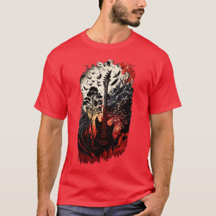 Cyberpunk Guitar Gift Guitarist Rock Concert Festi T-Shirt