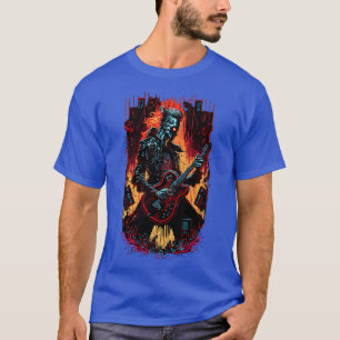 Cyberpunk Guitar Gift Guitarist Rock Concert Festi T-Shirt