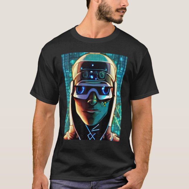 Cyberpunk Hacker Computer Geek design_18 T-Shirt (Front)
