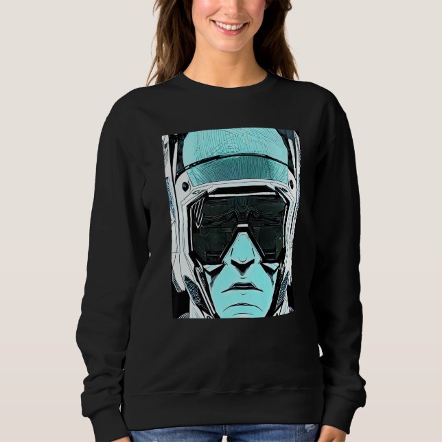 Cyberpunk Hacker Computer Geek design Premium_9 Sweatshirt (Front)
