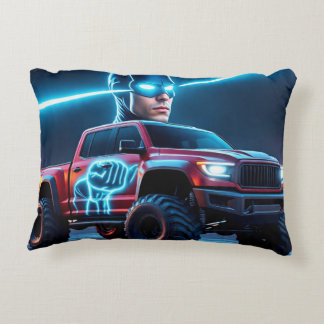 Cyberpunk Hero Monster Truck Decorative Cushion