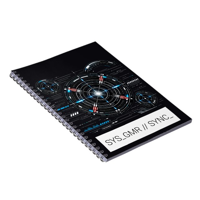 Cyberpunk HUD Telemetry Notebook (Right Side)