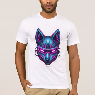 Cyberpunk Kitsune Mask T-Shirt