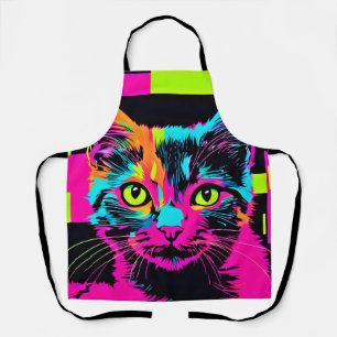 Cyberpunk Kitty Art Apron