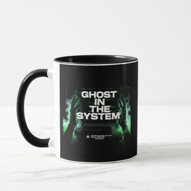 Cyberpunk Matrix Ghost Mug (Left)
