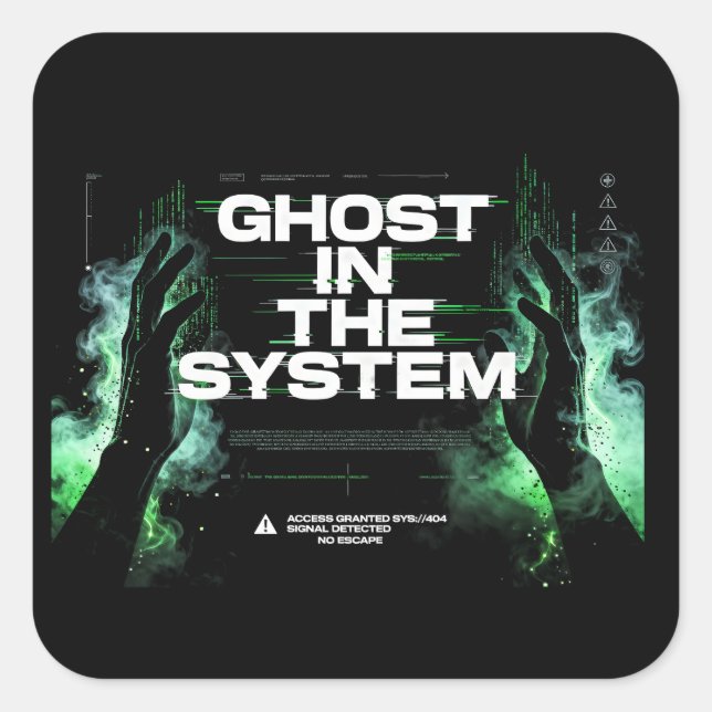 Cyberpunk Matrix Ghost Sticker (Front)