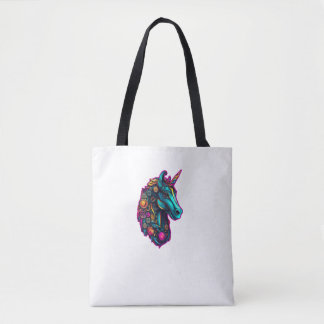 Cyberpunk Metal Unicorn  Tote Bag