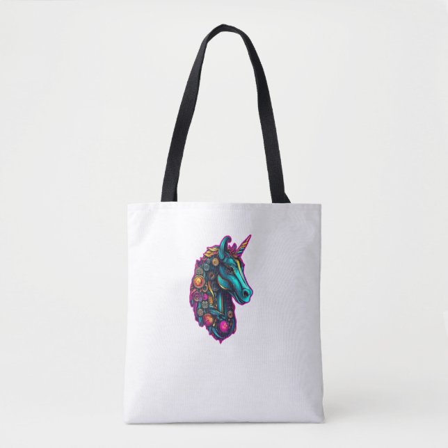 Cyberpunk Metal Unicorn  Tote Bag (Front)