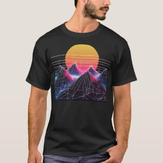 Cyberpunk Mountain, Outdoors Hiking Mountains T-Shirt