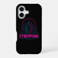 Cyberpunk Neon City Logo – Futuristic Tech Aesthet