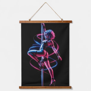 Cyberpunk Neon Dancer Tapestry