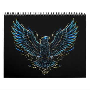 Cyberpunk Neon Eagle Calendar
