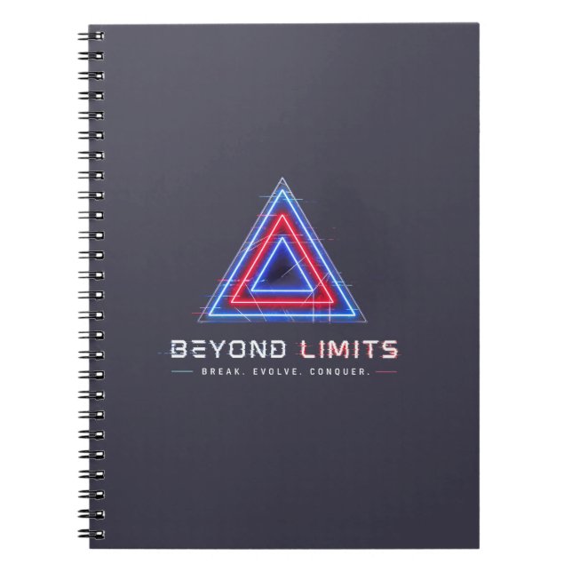Cyberpunk Neon Glitch Triangle Notebook (Front)