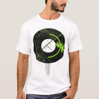 Cyberpunk Neon Green Geometric Glitch Techwear T-Shirt